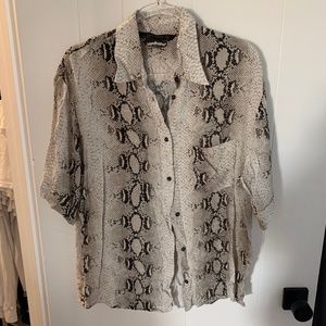 Zara Snake Print Top